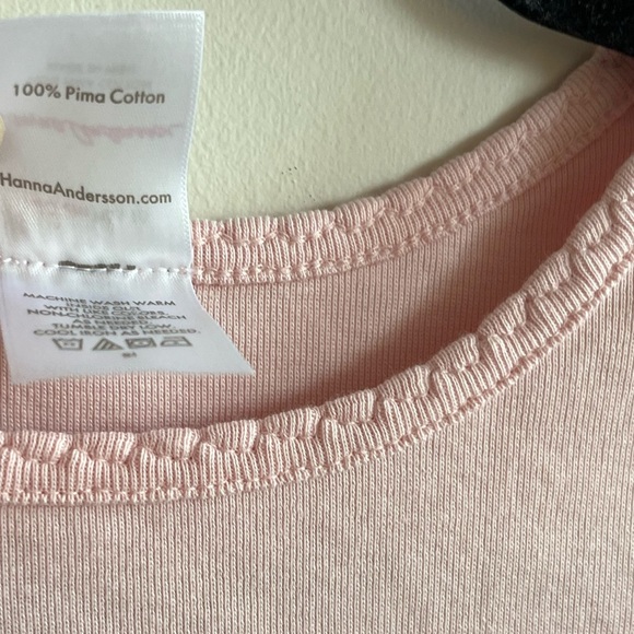 Hanna Andersson Girls Light Pink Tee US 10/140 cm - Picture 5 of 6